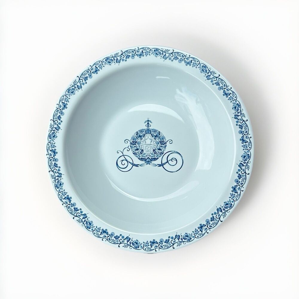 Disney Parks Authentic Blue Cindy Cinderella Carriage Pumpkin Coach 9” Bowl RARE